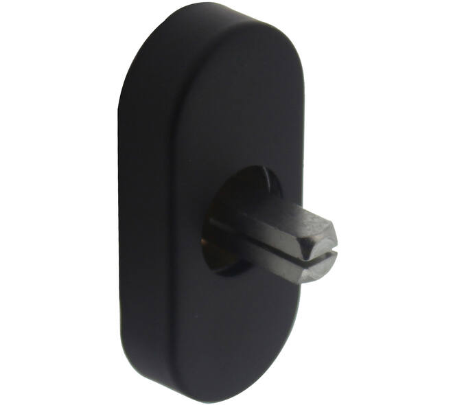 Basisplaat ovaal tbv raamkruk hals ø18mm zwart