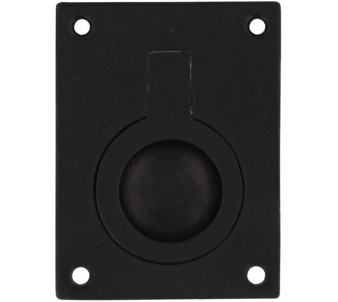 Luikring recht 41x31mm zwart