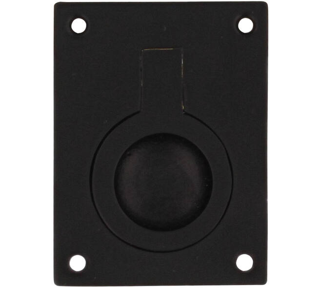 Luikring recht 50x39mm zwart