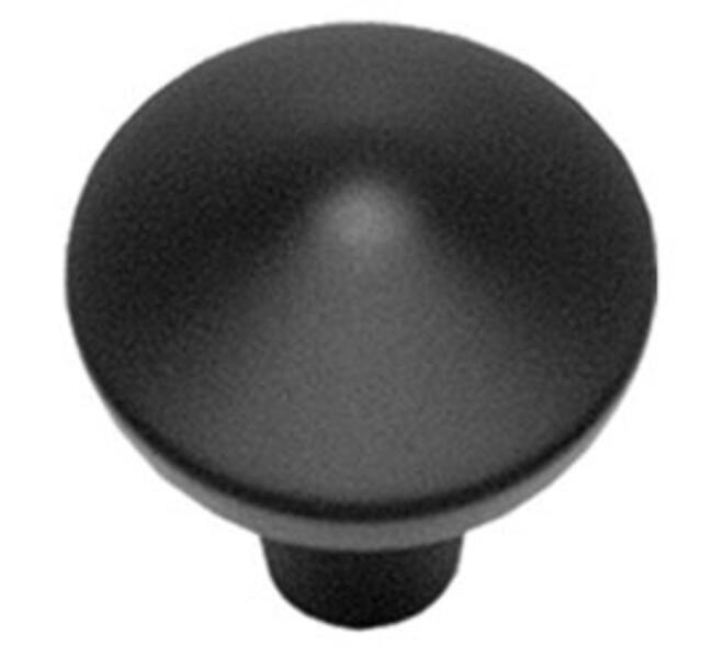 Meubelknop punt rond ø25mm zwart