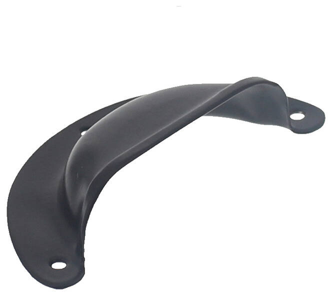 Komgreep geperst 73x33mm zwart