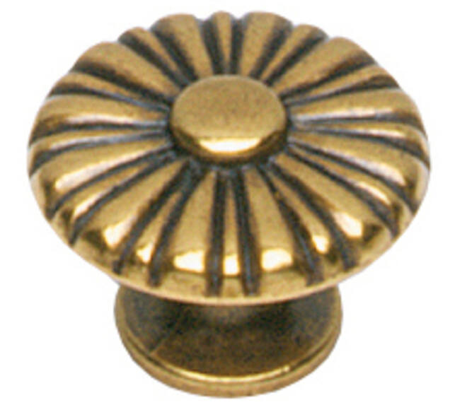 Meubelknop rond/zon ø30mm gebruineerd