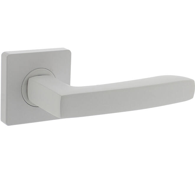 Deurkruk Minos op rozet verdekt 55x55x10mm met nokken wit