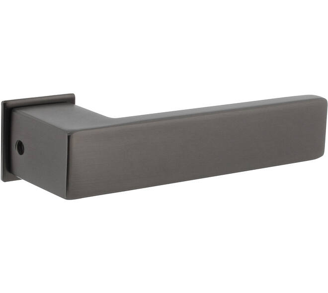 Gatdeel Amsterdam met rozet zelfklevend 30x30x3mm antraciet grijs