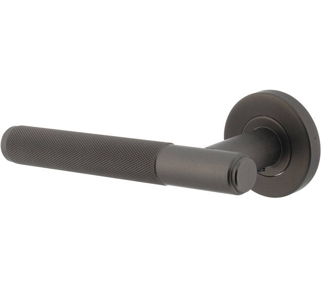Gatdeel links Rombo op rozet verdekt ø53x8mm met nokken antraciet grijs