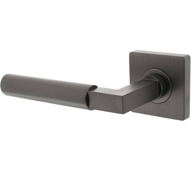 Gatdeel links Baustil op rozet verdekt 55x55x10mm met nokken antraciet grijs