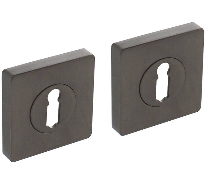 Sleutelrozetten verdekt 55x55x10mm met nokken antraciet grijs