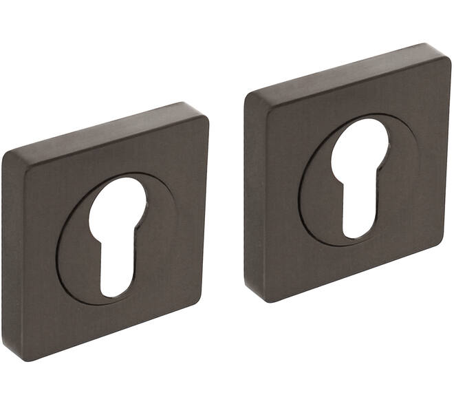 Cilinderrozetten verdekt 55x55x10mm met nokken antraciet grijs