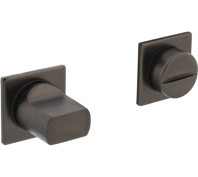 WC-sluiting zelfklevend 30x30x3mm met stift 8x8mm antraciet grijs