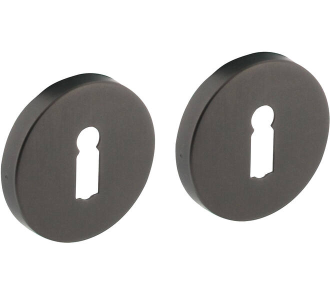 Sleutelrozetten verdekt ø53x8mm met nokken antraciet grijs