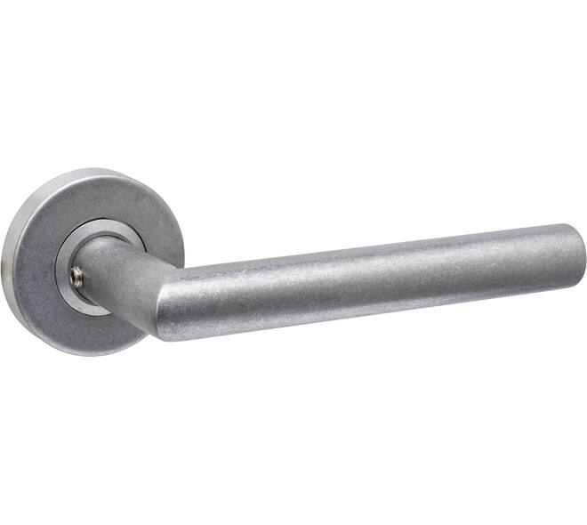 Gatdeel Jura op rozet verdekt ø53x10mm rvs getrommeld