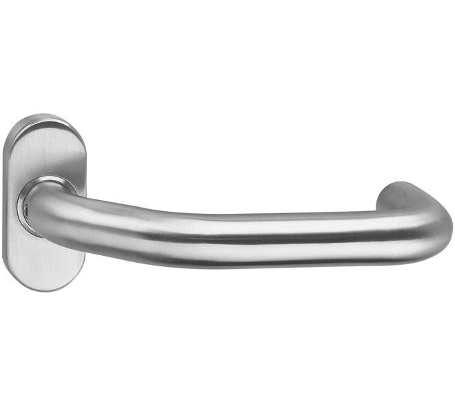Deurkruk Verkropt op rozet verdekt ovaal 65x30x10mm rvs
