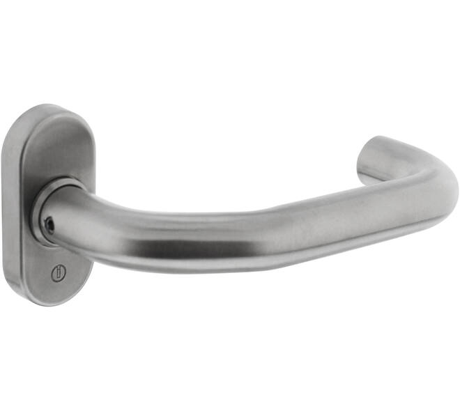 Gatdeel Verkropt brandvertragend 9mm op rozet verdekt ovaal 65x30x10mm rvs