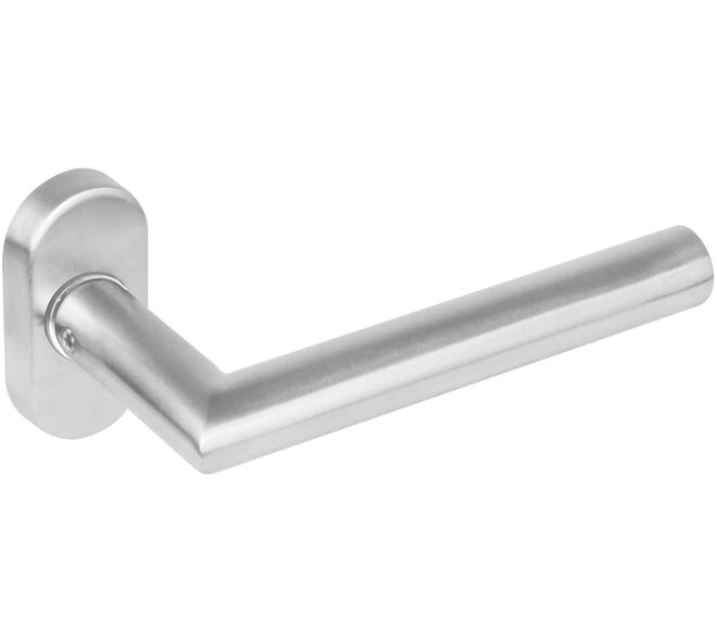 Deurkruk Jura op rozet verdekt ovaal 65x30x10mm rvs