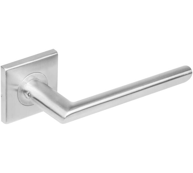 Deurkruk Ovaal/90° op rozet verdekt 53x53x8mm met nokken rvs