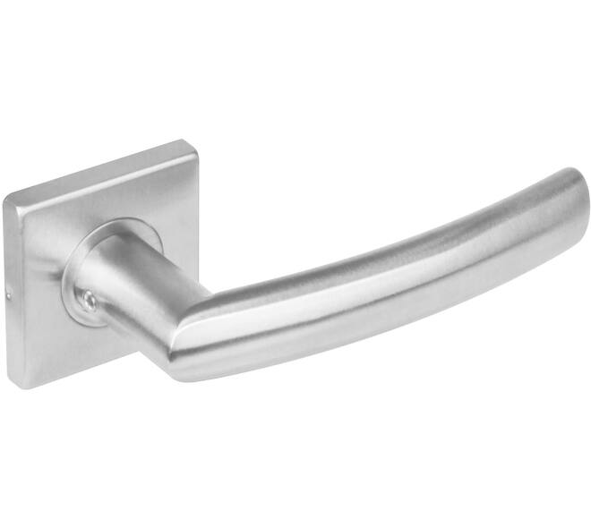 Deurkruk Blok op rozet verdekt 53x53x8mm met nokken rvs