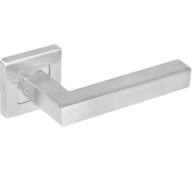 Deurkruk Vierkant op rozet verdekt 53x53x8mm met nokken rvs