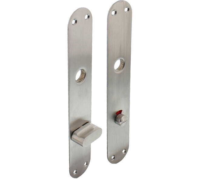 Schilden ovaal met geleide bus 235x40x2mm wc 78/7mm rvs