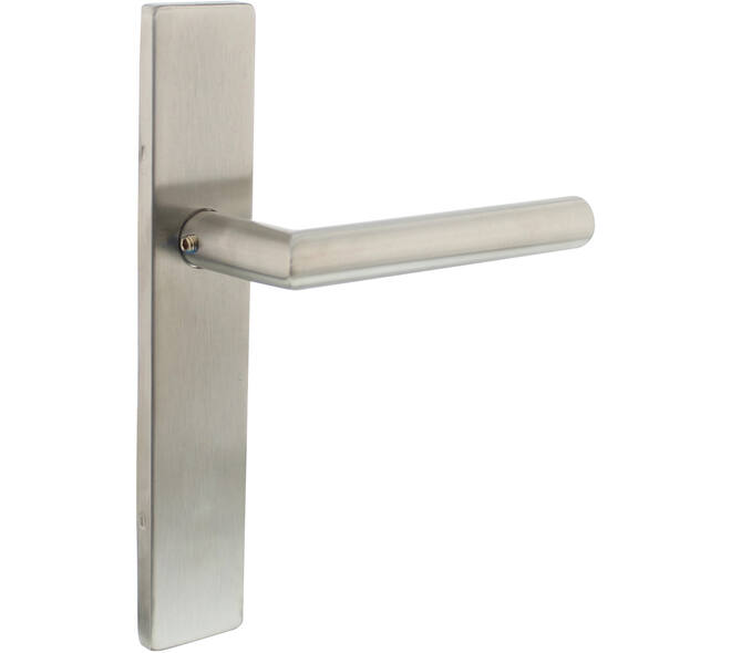 Gatdeel rechts Jura op schild verdekt rechthoekig 219x40mm met nokken blind rvs EN1906/4