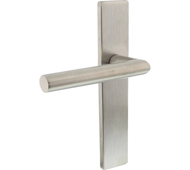 Gatdeel links Jura op schild verdekt rechthoekig 219x40mm met nokken blind rvs EN1906/4