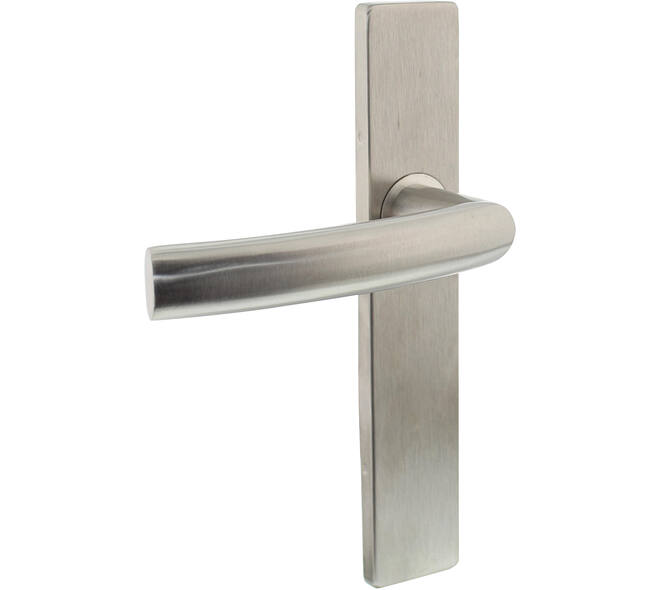 Gatdeel links Blok op schild verdekt rechthoekig 219x40mm met nokken blind rvs EN1906/4