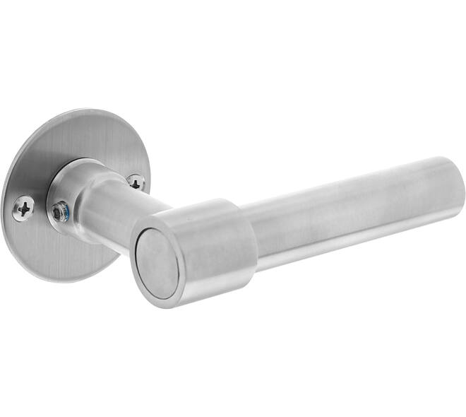 Deurkruk L/L recht met rozet Ø51x2mm rvs