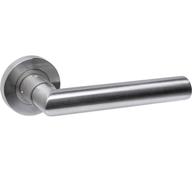 Deurkruk Prolock Sicura ø22mm met blokkeer mechanisme op rozet verdekt ø53x10mm met nokken rvs