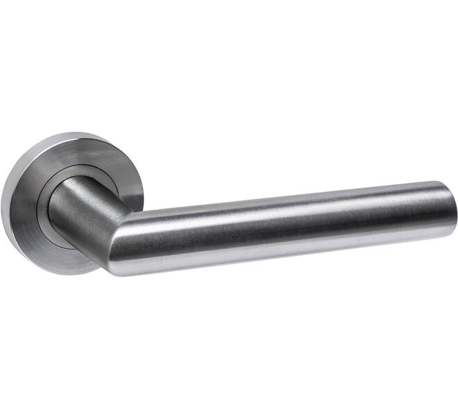 Deurkruk Sicura zonder blokkeer mechanisme op rozet verdekt ø53x10mm met nokken rvs