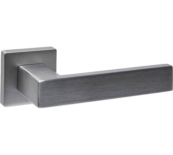 Deurkruk Cunera zonder blokkeer mechanisme op rozet verdekt 52x52x10mm met nokken rvs