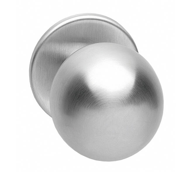 Knoprozet verdekt ø53x5mm met nokken en vaste knop bol rvs