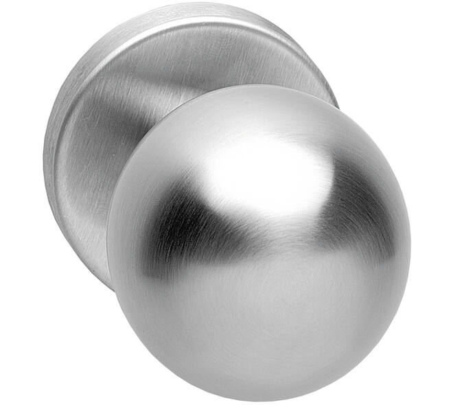 Knoprozet verdekt ø53x10mm met nokken en vaste knop bol rvs