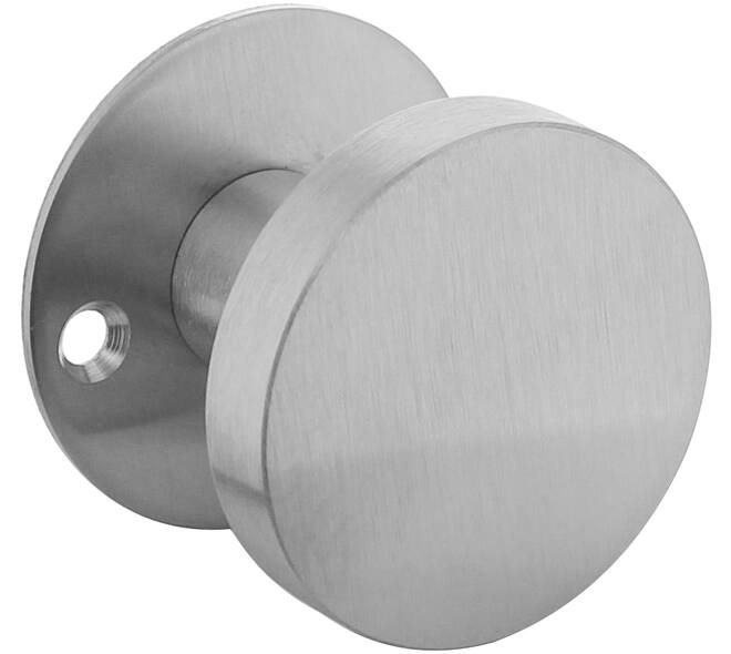 Knoprozet Ø51x2mm met vaste knop plat en wisselstift rvs