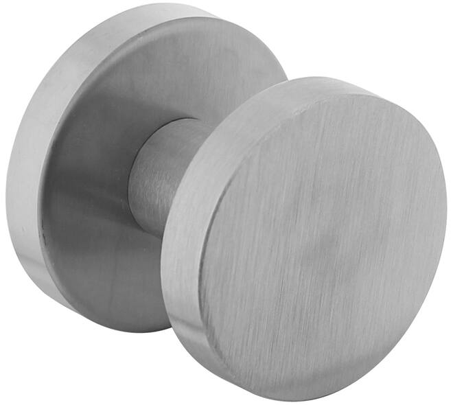 Knoprozet verdekt ø53x10mm met nokken en vaste knop plat met wisselstift rvs