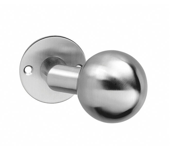 Knoprozet Ø51x2mm met vaste knop bol/schuin rvs