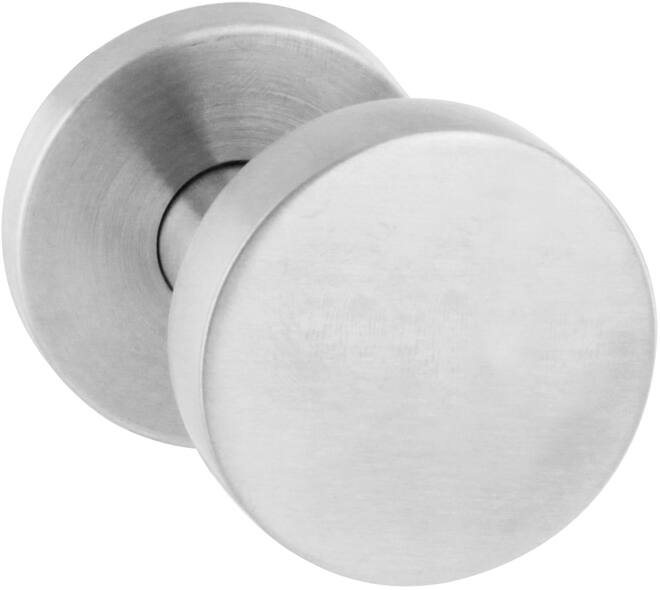 Knoprozet verdekt ø55x8mm met nokken en vaste knop plat excentrisch met wisselstift rvs