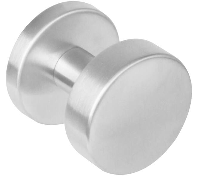 Knoprozet verdekt ø53x8mm met nokken en vaste knop plat met wisselstift rvs