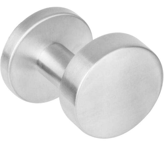 Knoprozet verdekt ø53x8mm met nokken en vaste knop plat excentrisch met wisselstift rvs