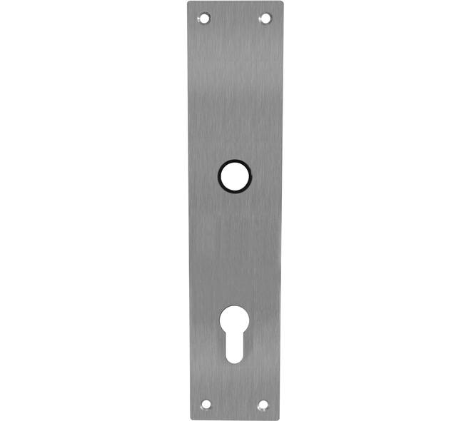 Schilden rechthoekig 250x55x2mm profielcilindergat 92mm rvs