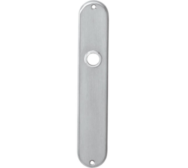 Schilden ovaal 220x41x8mm sleutelgat 72mm rvs