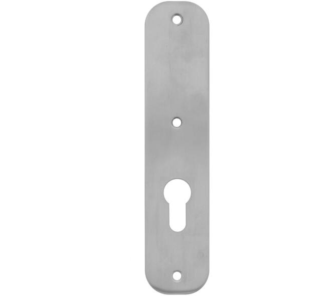 Schilden afgerond 190x42x2mm profielcilindergat 72mm rvs