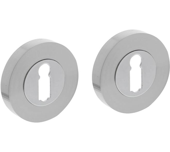 Sleutelrozetten verdekt ø53x10mm met nokken rvs