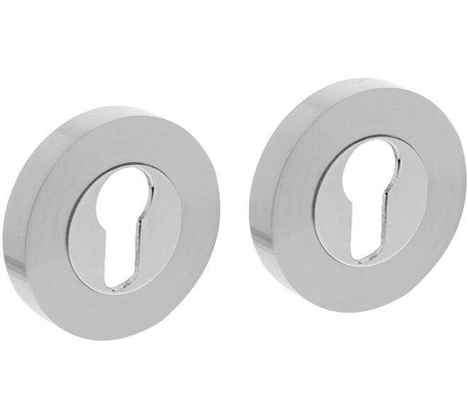 Cilinderrozetten verdekt ø53x10mm met nokken rvs