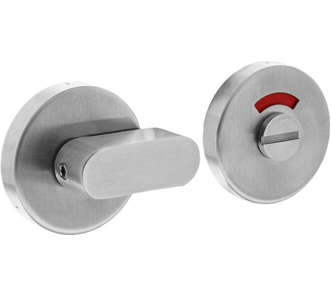 WC-sluiting verdekt ø53x10mm met comfortknop en stift 8x8mm rvs