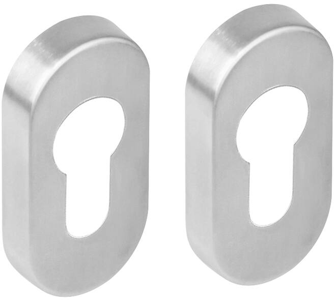 Cilinderrozetten verdekt ovaal 65x30x10mm rvs