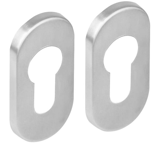 Cilinderrozetten verdekt ovaal 65x30x5mm rvs