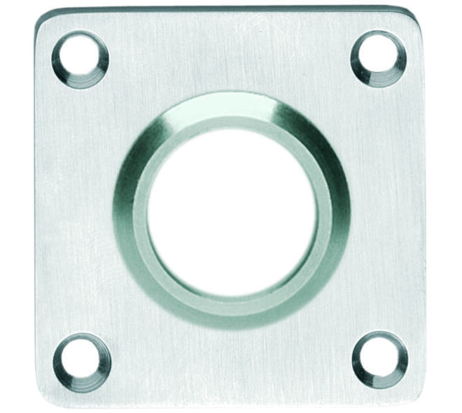 Rozetten 42x42x2mm rvs