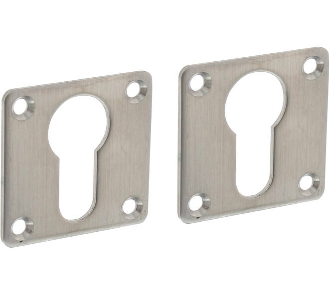 Cilinderrozetten 42x42x2mm rvs