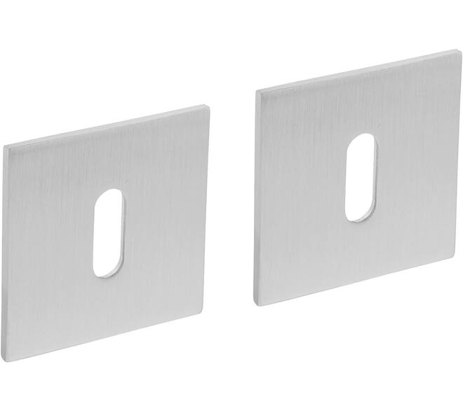 Sleutelrozetten verdekt met magneet 55x55x3mm en nokken rvs
