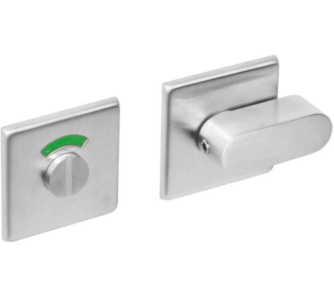 WC-sluiting verdekt 50x50x5mm met comfortknop en stift 8x8mm rvs