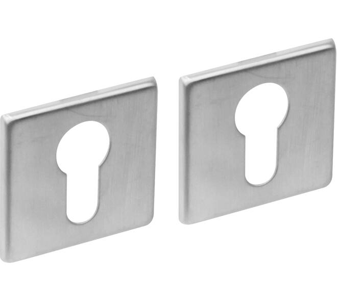 Cilinderrozetten verdekt 50x50x5mm rvs